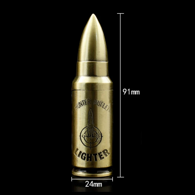 Creative Funny Bullet Butane Lighter Windproof Refillable Gas Torch Metal Gun Jet Lighters For Cigar Dropship Suppliers