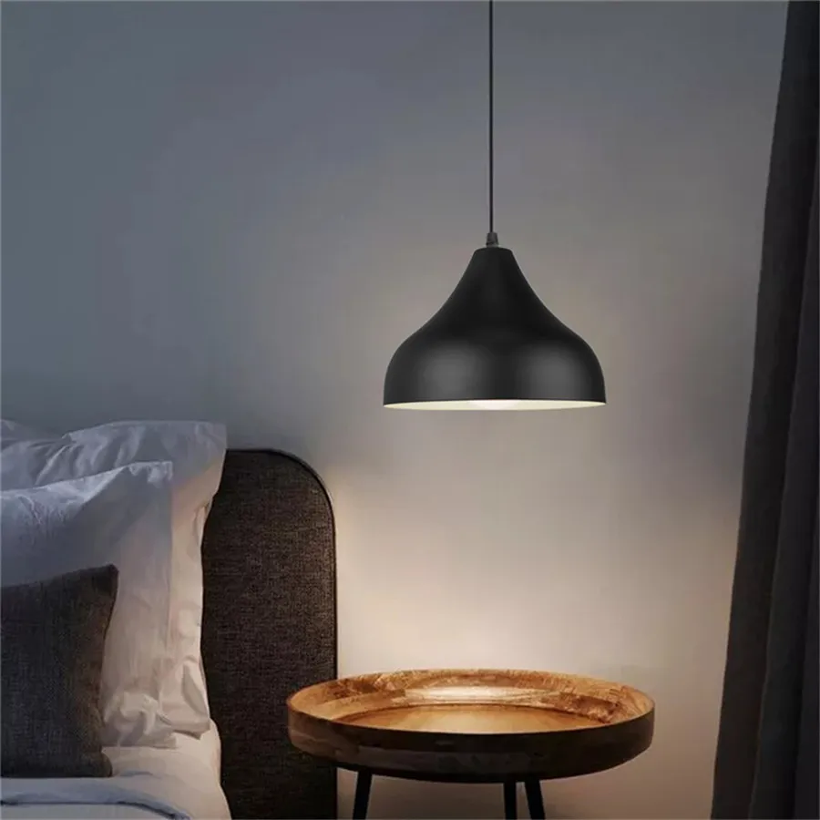 Nordic Simple Pendant Lights Aluminum Lampshade Modern Hanging Lamp for Kitchen Living Room Dinning Room Restaurant Chandeliers