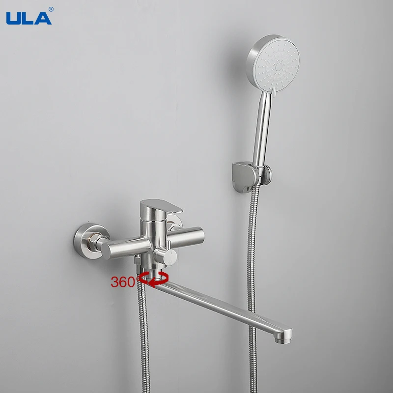 

ULA Bathroom Shower Faucet Mixer Handle Bathtub Mixer Water Tap Hot Cold Shower Bath Faucet Mixer Spout Shower System sink mixer