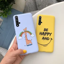 Huawei 명예 20 케이스 honor20 소프트 실리콘 전화 뒷면 커버 huawei 명예 20 honor20 프로 20pro에 대한 캔디 컬러 페인트 케이스