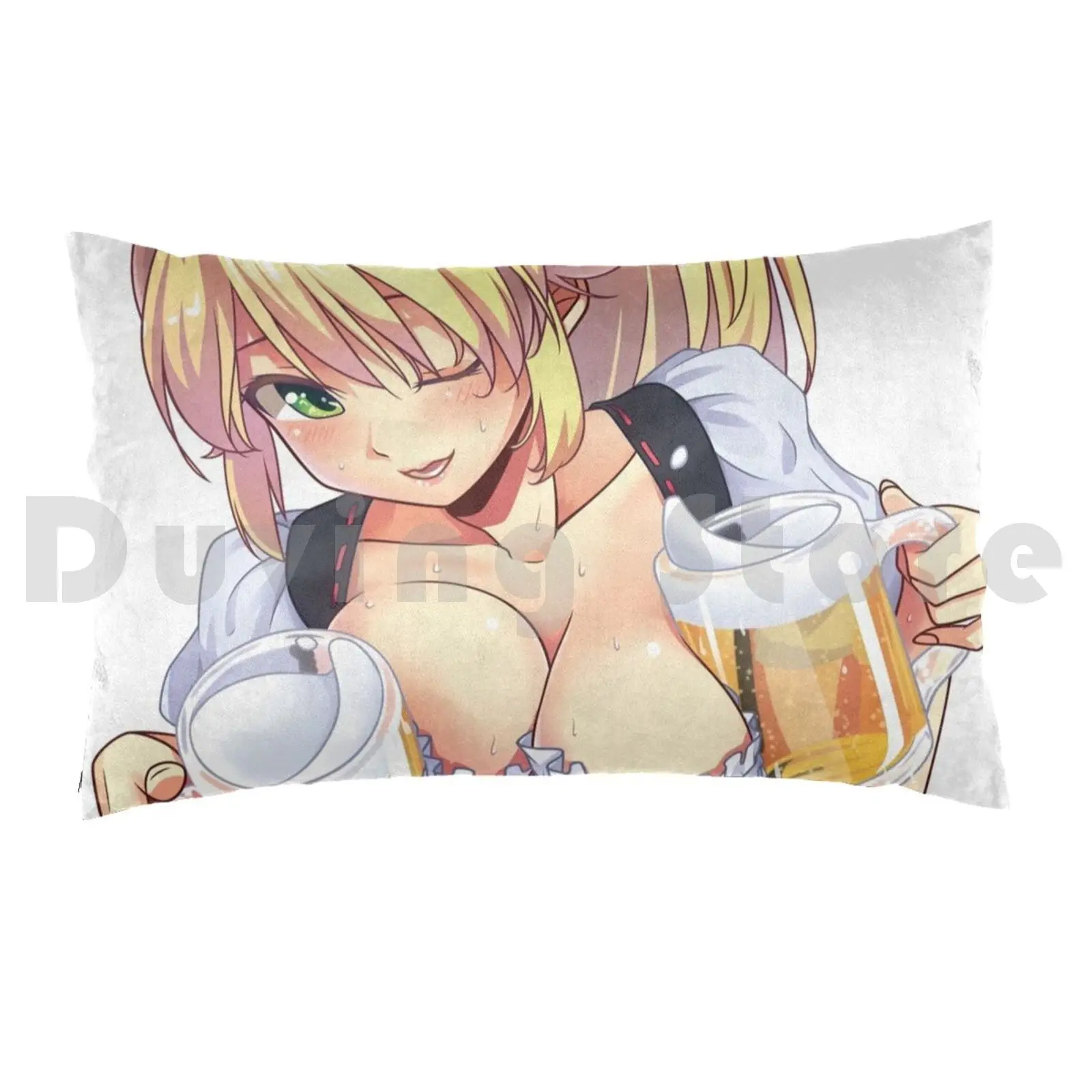 هنتاي إيتشي أنيمي فتاة Eroge البيرة ملصق كيس وسادة مطبوعة 35x50 هنتاي إيتشي أنيمي فتاة Eroge الرسوم المتحركة