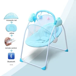 Chaises à Bascule Intelligentes pour Bébé, Berceau Électrique Bluetooth, avec Musique, Shaker pour Nouveau-né de 0 à 24 mois