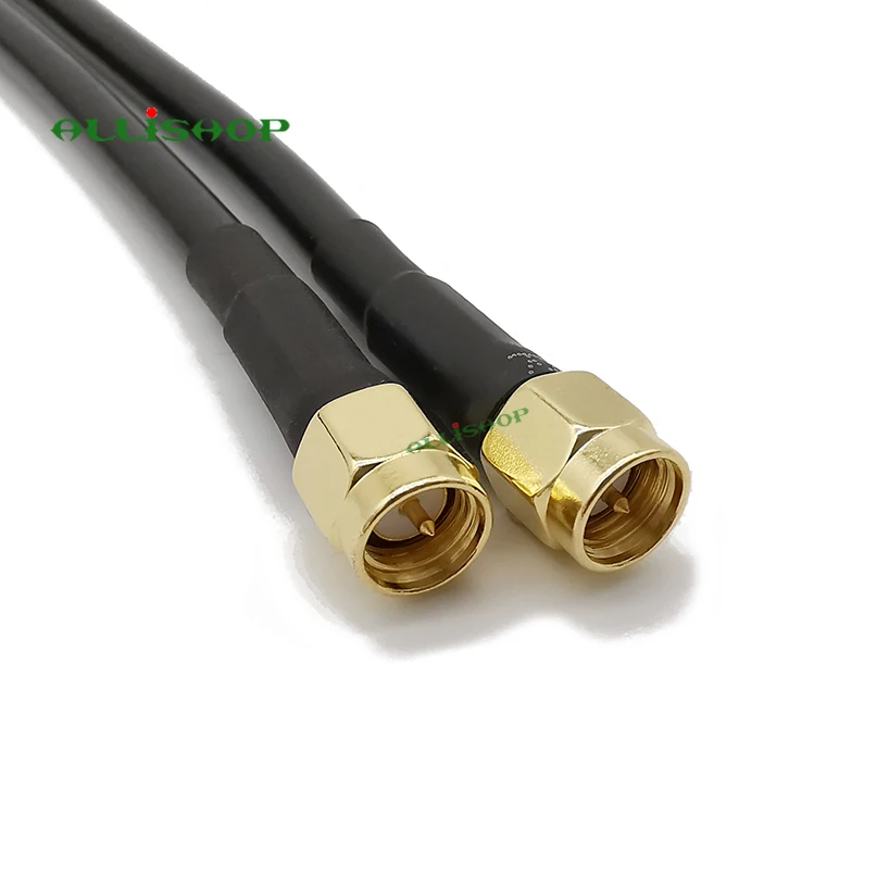 ALLiSHOP 0-3Ghz pigtail SMA male brooches plug to SMA male brooches plug low loss RG58 cable for Antenna extension quality