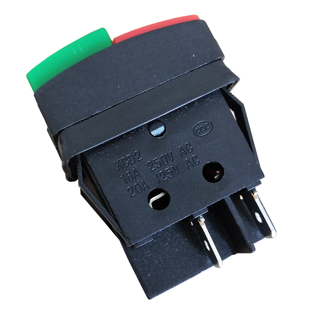 KCD2 Interruttori a pulsante elettrici On Off per rondella auto 2 posizioni 4 pin 16A 125/250V HY52, confezione da 2