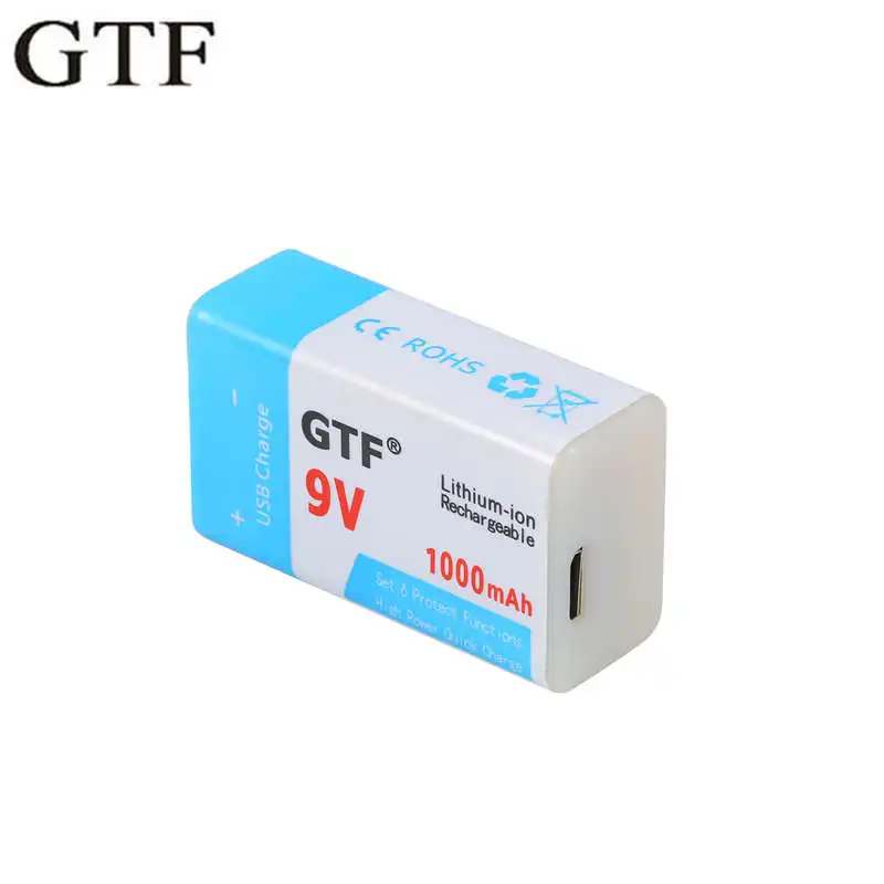 GTF USB bateria 9V 1000mAh/500mAh akumulator litowo-jonowy USB bateria litowa do zabawki pilot drop shipping