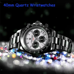 PAGANI DESIGN New PD-1644 Sports Quartz Men's Watch Multifunctional Chronograph Top Brand Sapphire Glass 100M Waterproof Clock