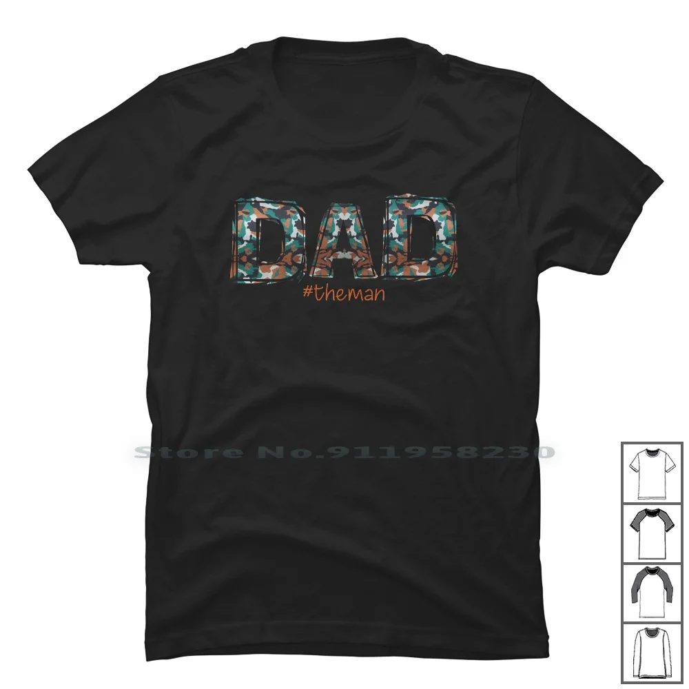 Dad The Man T Shirt 100% Cotton Father's Day Gift Legend Papaw Myth Pop Paw End Dad Op