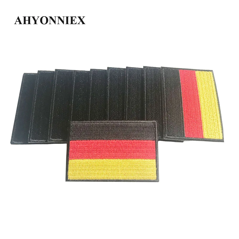 10PCS/Lot High Quality Small Germany Flag Patch Army Iron On Country Flag Patches Badges For Clothes Stickers Jeans Applique