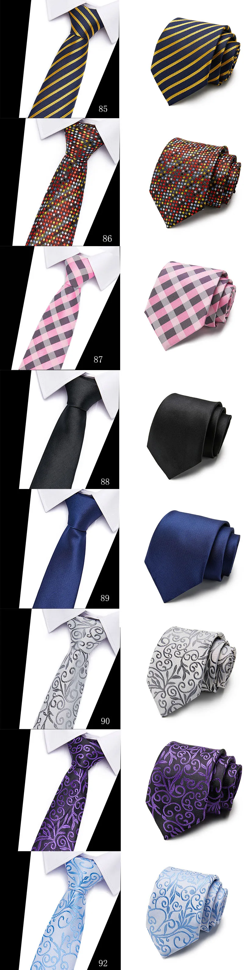 Modische bunte Krawatte für Herren, 7,5 cm, Krawatten für Hochzeit, Urlaub, Party, Arbeitsplatz – Detail 9