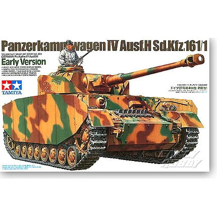 

Tamiya Plastic Assembly Model 1/35 German No. 4 H Medium Tank Early-stage Adult Collection DIY Model Kit 35209