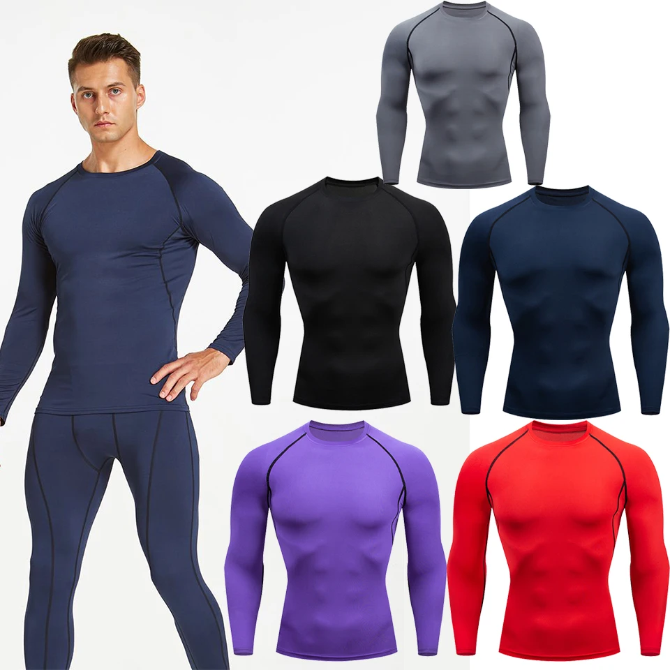 

Men Compression Running MMA T Shirt Fitness Tight Sport Rashguard T-shirts Training Kickboxing Shirts Gym Sportswear rashgard