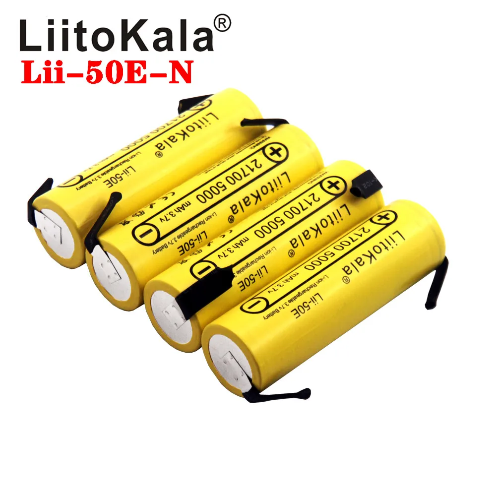 

200PCS LiitoKala Lii-50E IMR 21700 5000mAh 3.7V 40A High Capacity Protected Flat Top Rechargeable Li-ion Battery+DIY Nicke