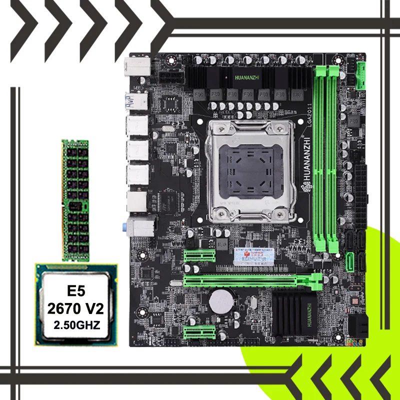 

Brand HUANANZHI Micro-ATX X79 motherboard CPU memory combos CPU Intel Xeon E5 2670 V2 SR1A7 2.5GHZ RAM 8G DDR3 1600 REG ECC