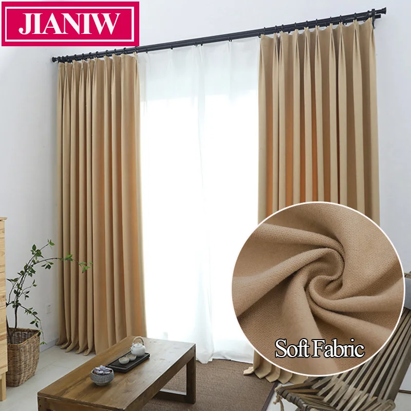 JIANIW Soft Solid Thermal Insulated Window Curtains Room Darkening Curtain Panel for Bedroom Living Room Kids Drape Blinds