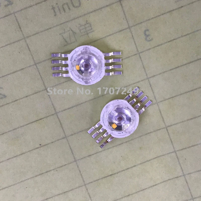10pcs/lot LED RGBWW=Red+Green+Blue+Warm White 4in1 4W LED Emitter Diodes for Stage light effect lamp RGBW Lighting LED Chips