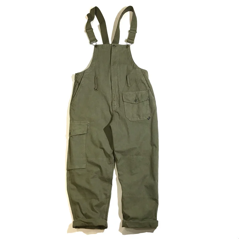 Fisherman Loose Large Work Clothes, Multi Bag Suspenders, Personalized Casual One-piece Pants, Outdoor Fishing Tooling Trousers