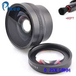Pixco 58MM 0.25X Super Macro Wide Angle Fisheye Lens thread lens For Canon Fuji FX NIKON PENTAX DSLR SLR Camera