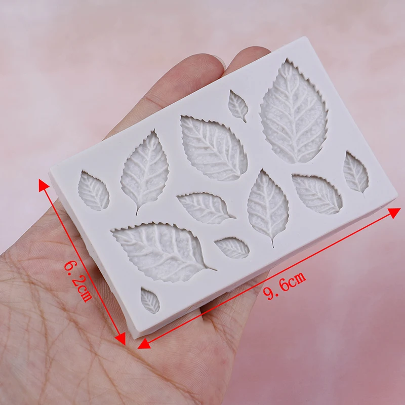 1 pçs sugarcraft folhas molde de silicone bolo decorationg doces polímero argila fondant molde ferramenta flor fazendo gumpaste rosa folha molde