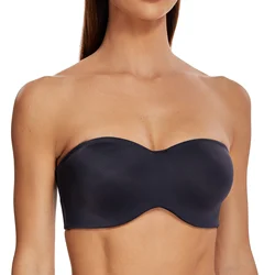 MELENECA Women's Multiway Strapless Bra for Bigger Breast Underwire Unlined Seemless Minimizer Effect