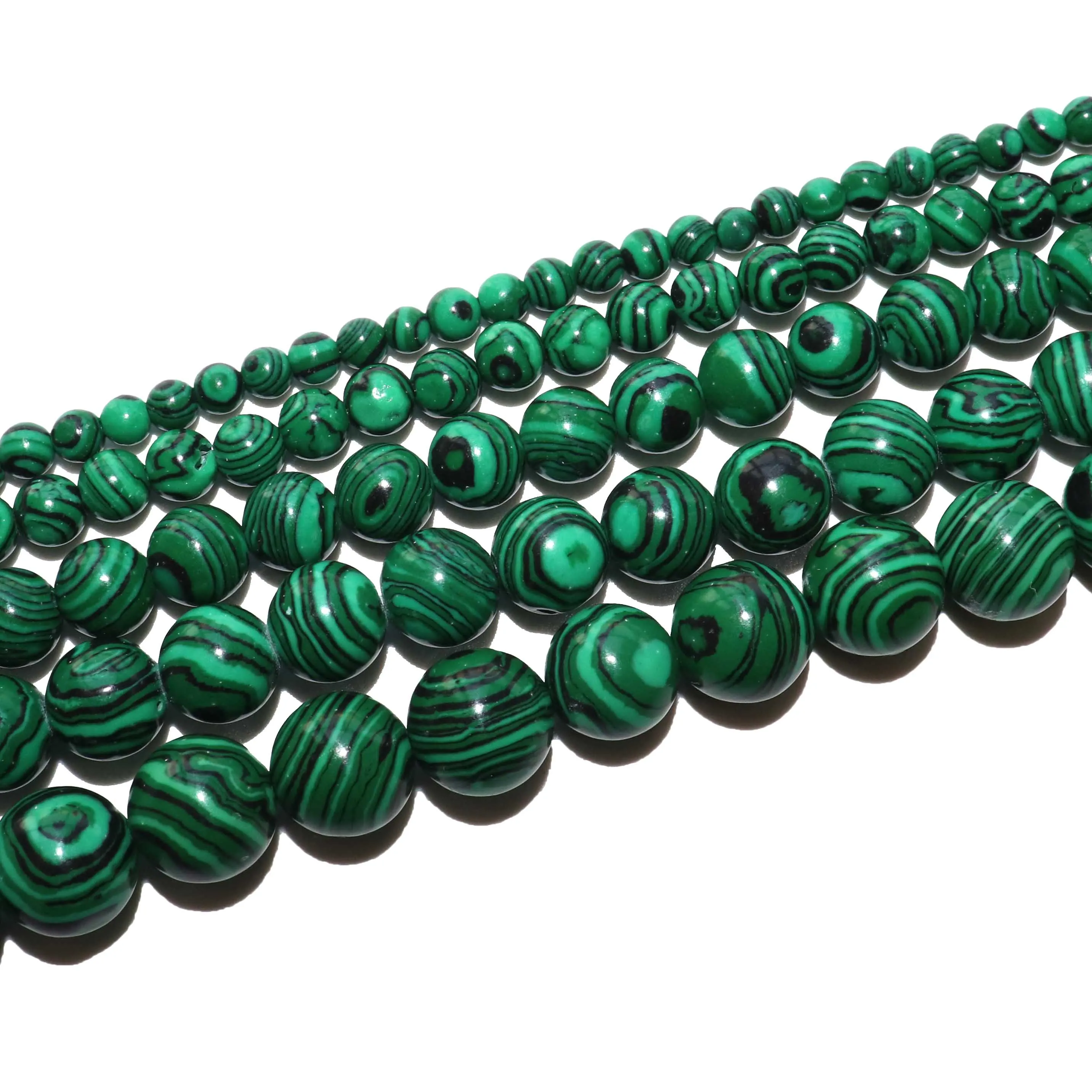 Natural Green Malachite Stone Loose Spacer Bead For Jewelry Making Charm DIY Bracelet Necklace Accessories 2 3 4 6 8 10 12mm