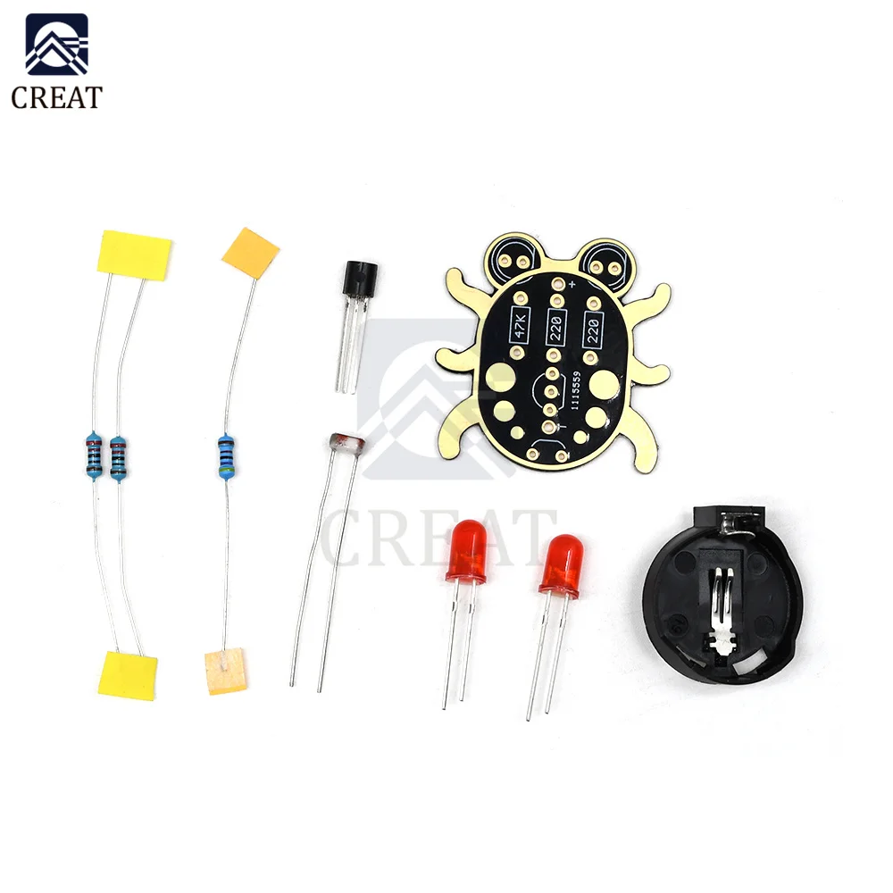Snuitkever Led Photoresistor Sensor Module Solderen Learning Kit Diy Kit Voor Starter