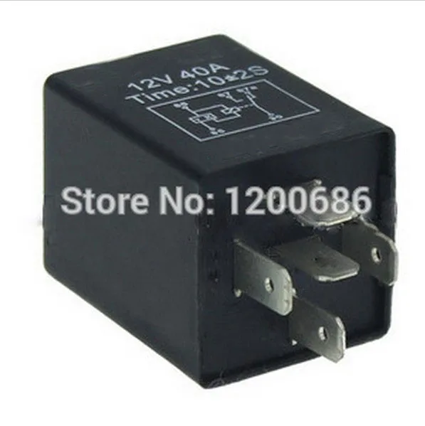 30A Automotive 12V 5 Pin 10 second times delay relay output power supply after 10 seconds turn on