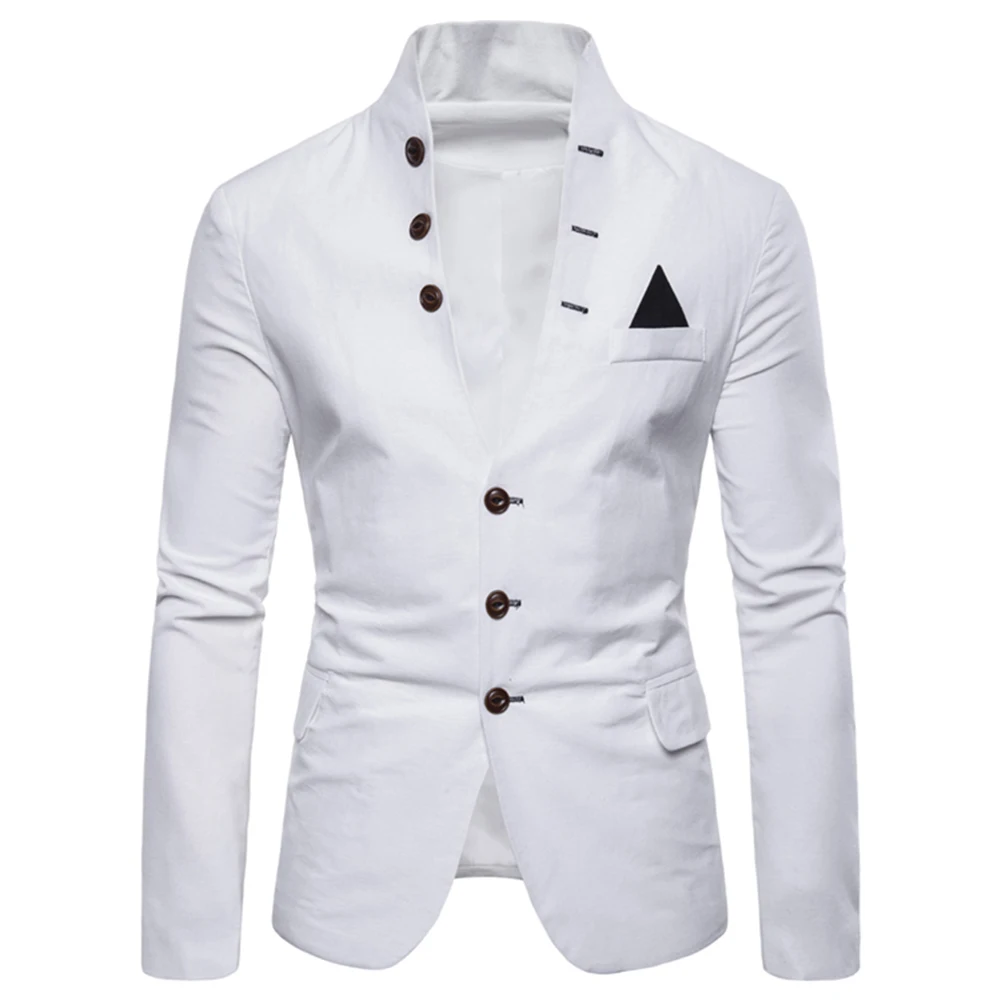 Men Sl-im Fits Social Blazer Summer Autumn Fashion Solid Wedding Dress Jacket Men Casual Business Male Suit Jacket Blazer Gentle