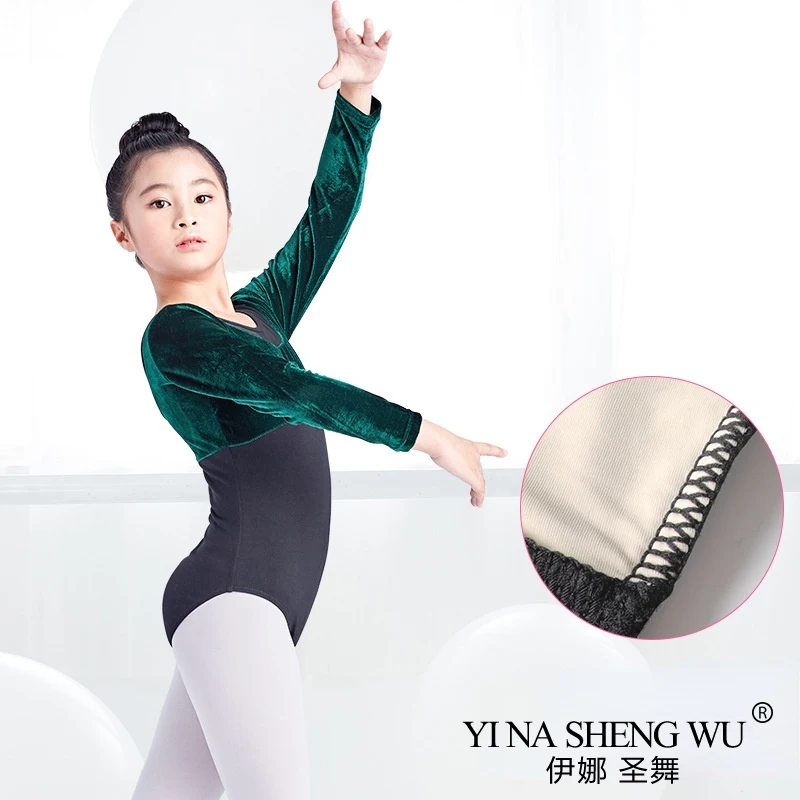 

Children's Ballet Costumes Kids Long Sleeve Dance Bodysuit Gymnastics Leotard for Girls One-Piece Dance Costume Ballet Clothing