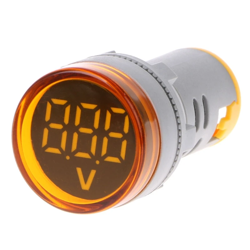 AC 60-500V 22mm Digital Voltmeter Voltage Gauge Monitor Indicator Signal Lights 87HE