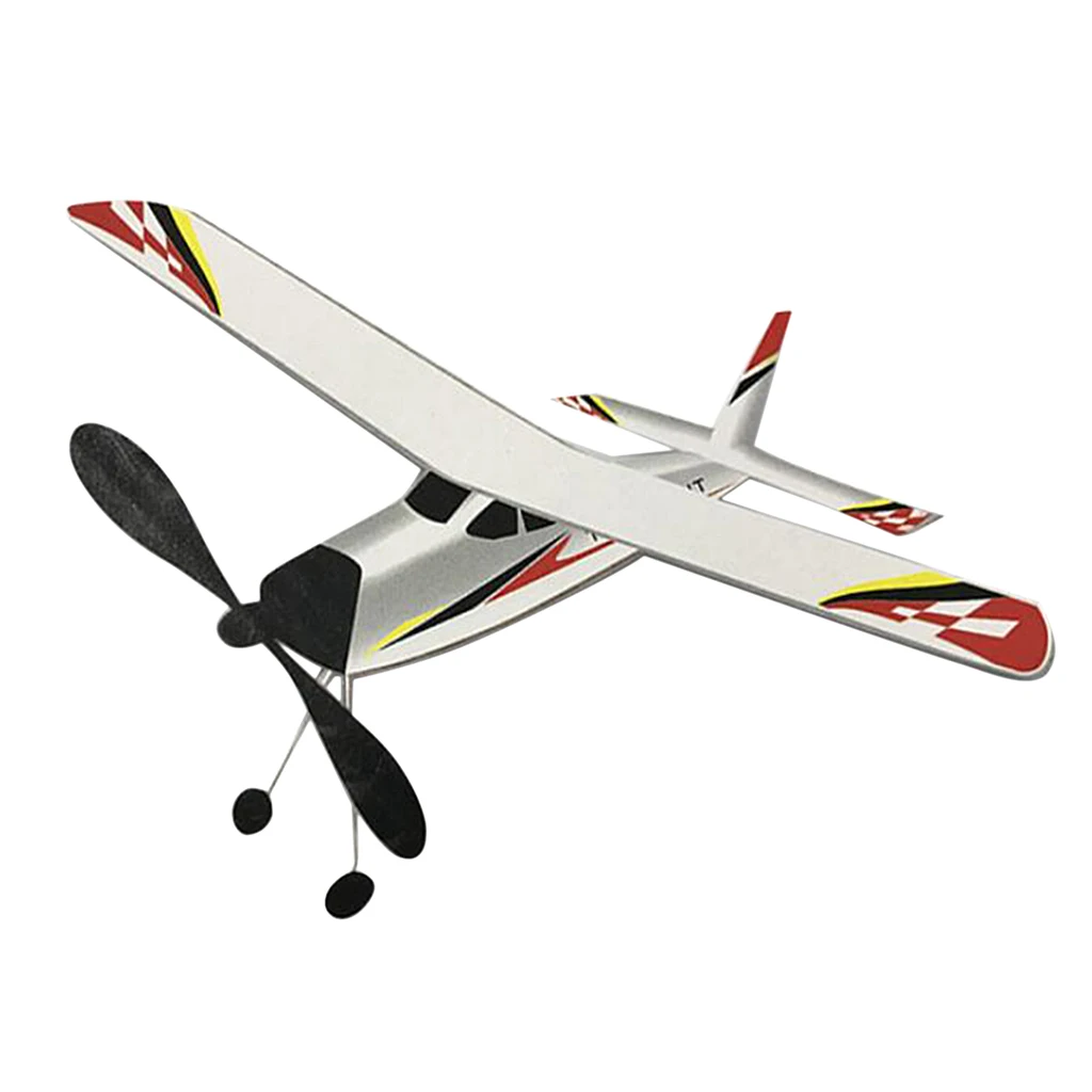 Elastic Powered Rubber Band Wind-up Plane  Toy Outdoor Flying Aircraft