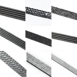 HGKLBB Cylinder Cuboid Heart-shaped Black Hematite Natural Stone Loose spacer Beads For Jewelry Making Diy Bracelet 15''Inch