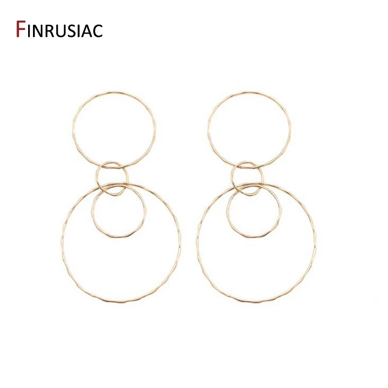 

14k Gold Plated Multi-circle Pendant For DIY Earring Accessories Earrings Pendants Charms Wholesale