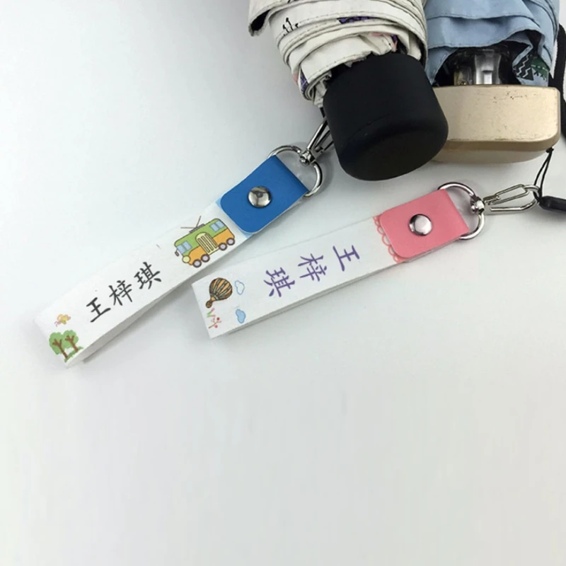 12Pcs/Set DIY Kids Handwritten ID Blank  Labels Keychain for Identification Child Bags Clothing and All Personal Items