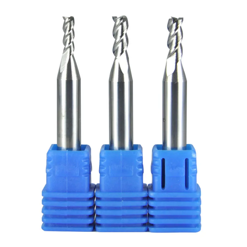 TuGe-قواطع طحن مسطحة ، أدوات CNC ، كربيد التنجستن الصلب ، لأدوات النجارة وسبائك المعادن ، 4 مللي متر ، HRC55