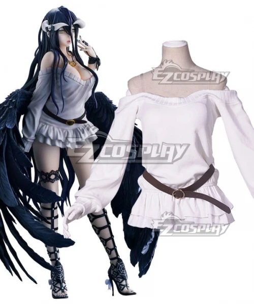 

IN STOCK Overlord Albedo: So-Bin Girls Dress Suit Halloween Party Christmas Dress Women White Skirt Carnival Cosplay Costume