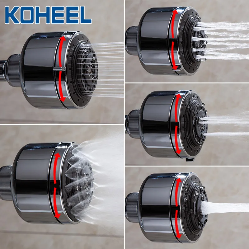 KOHEEL shower head rain shower head hand shower Multifunction adjustable high pressure shower head water saving spa shower head