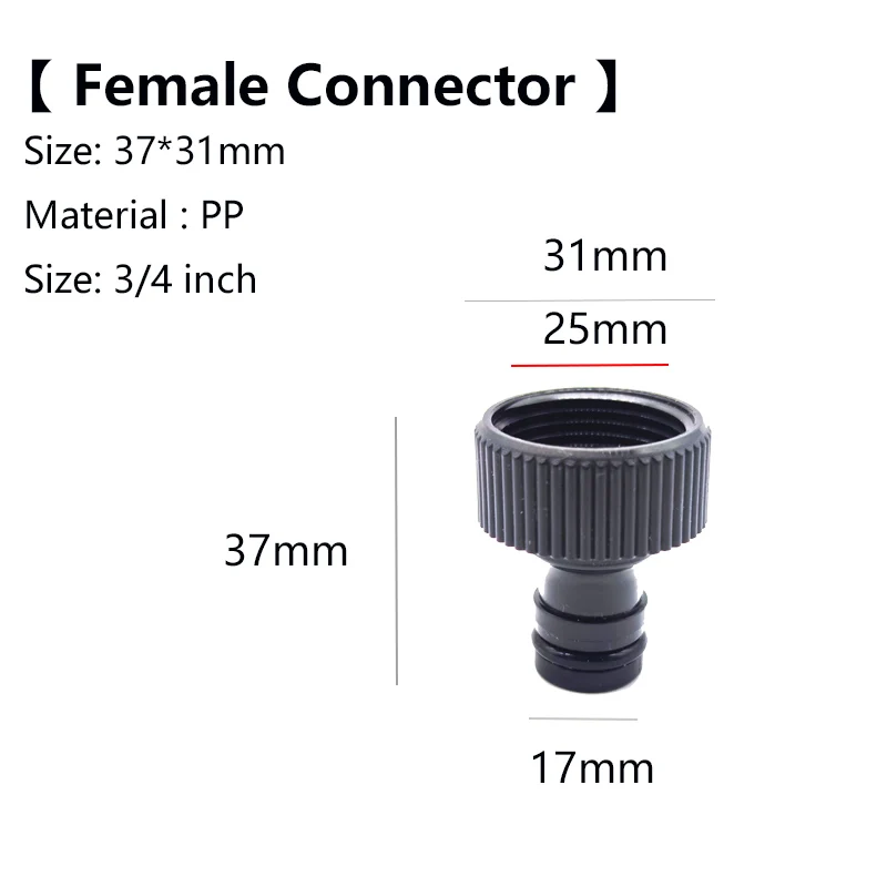 2 Pcs 3/4'' Internal Thread Water Tap Connector Adapter Quick Connector For Garden Irrigation Hose Fittings