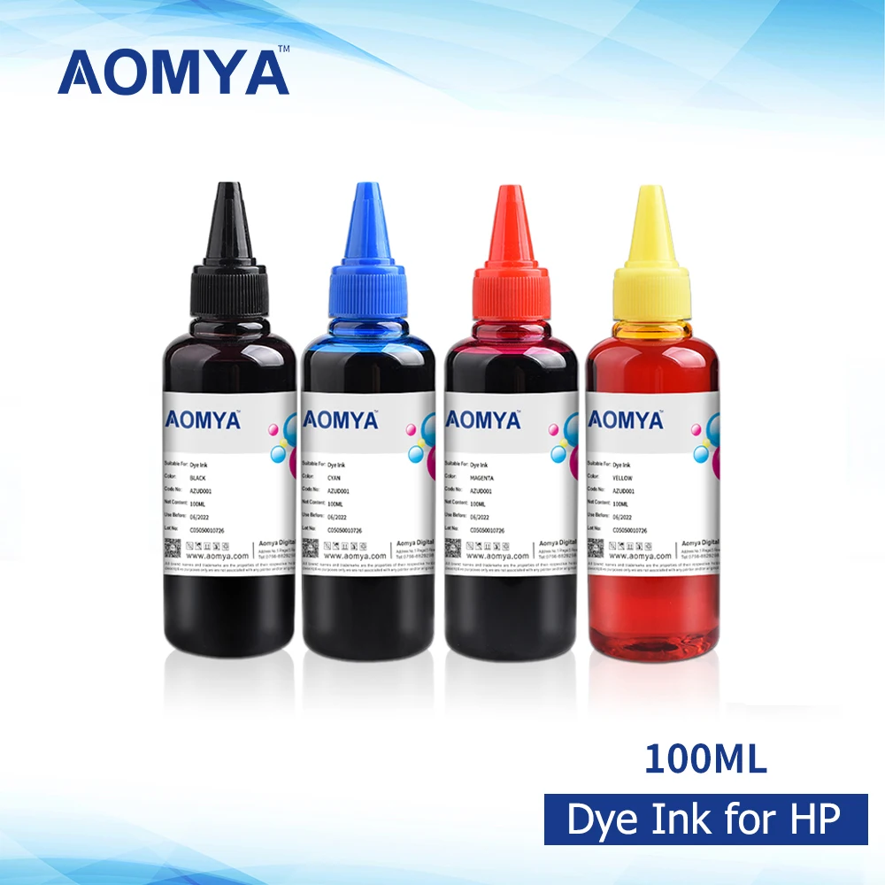 Aomya Specialized refill ink kits Compatible For HP Deskjet 1510 Inkjet 1000/1100/1100d/n printer bulk UV resistant DYE ink