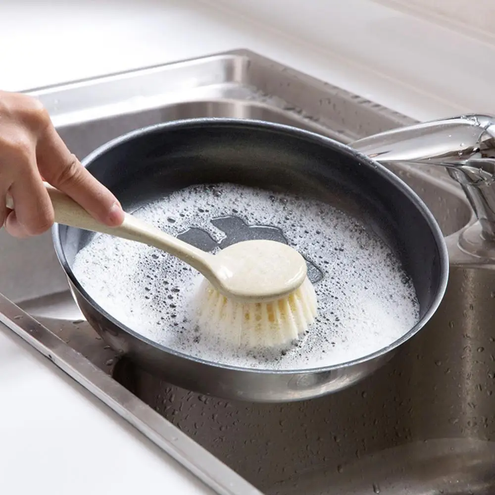 Spazzola per pulizia manico lungo piatti per pentole spazzola per lavaggio utensili da cucina lavello utensili per la pulizia del controsoffitto