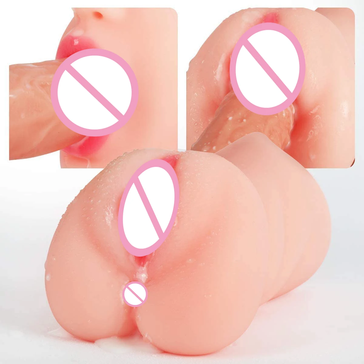 3 IN 1 Sex Toys Masturbation For Men Deep Throat Artificial Real Pussy Oral Male MasturbatorBlowjob Realistic Rubber Vagina