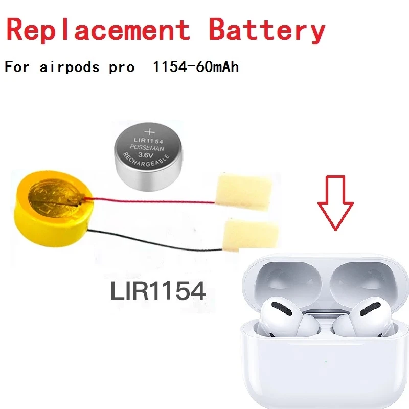 Earphones Replacement battery For Apple Airpods Pro headphone airpods pro replacement battery 1154-60mAh