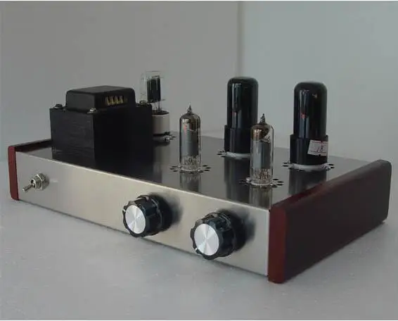 Pure Handmade 6J4 Push 6P6P Valve Tube Amplifier Stereo HiFi Class A Tube Pre-Amplifier 4-Inputs