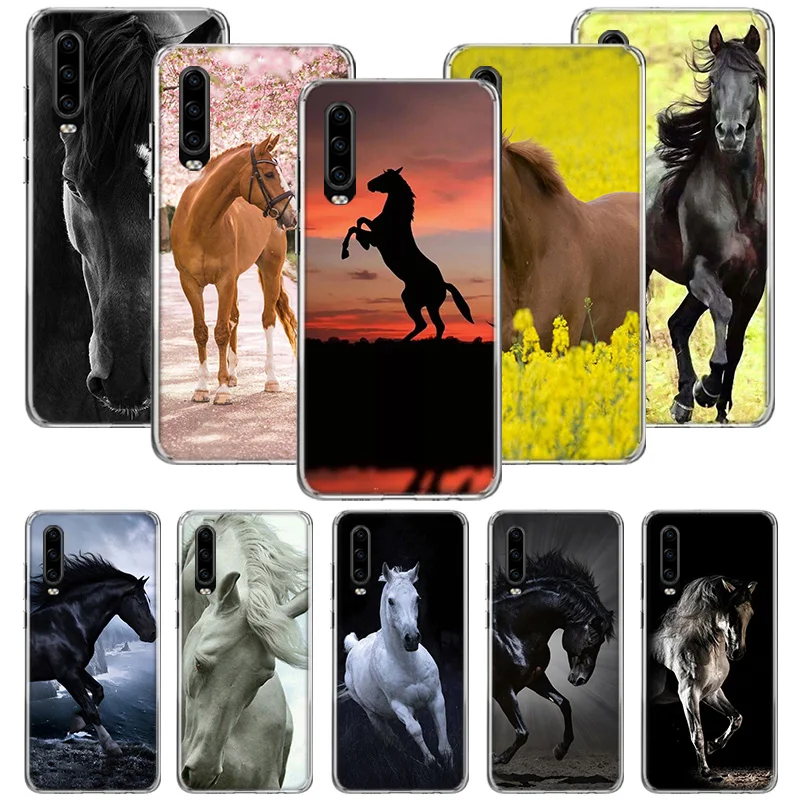 Horse Galloping Horse Phone Case for Huawei P30 P20 P40 P50 P10 Mate 40 30 10 20 Lite Pro Silicone Soft Shell Coque Cover Fundas