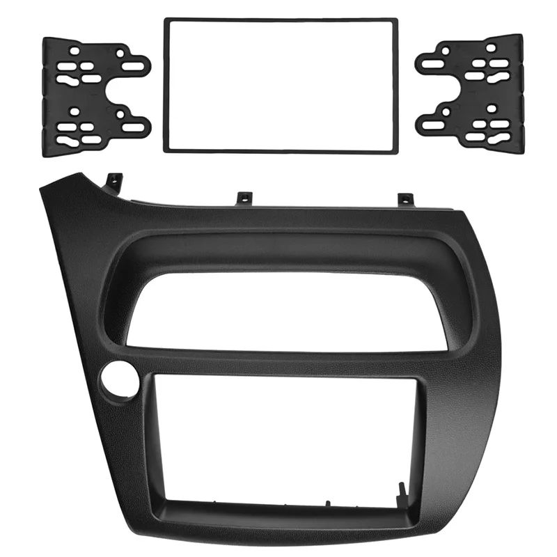 For Honda Civic Double Din Fascia Radio Dvd Stereo Cd Panel Dash Mounting Installation Trim Kit Face Frame Bezel with Wire Harne