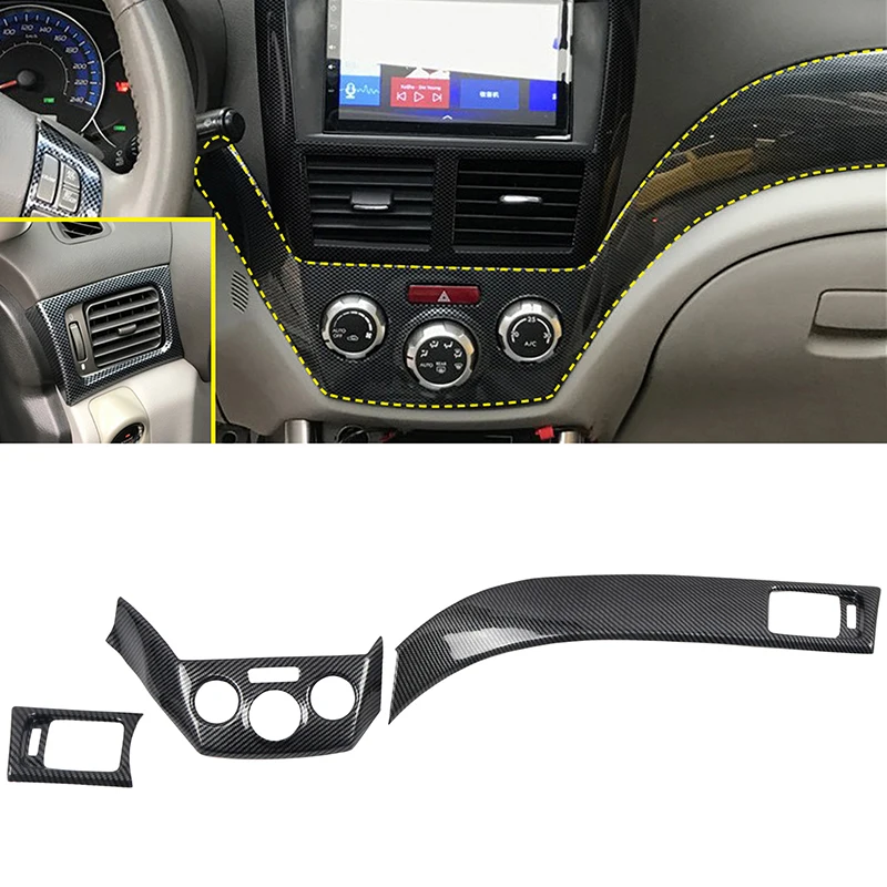 Voor Subaru Wrx Sti 2007-2013 Carbon Stijl Interieur Dashboard Console Handgrepen Bowls Venster Lift Schakelaar Knop Panel Cover trim