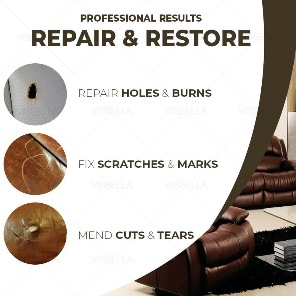 Liquid Leather Vinyl Repair Kit Restorer Auto Car Seat Sofa Holes Scratch Cracks Rips Cleaner Leather Skin Hand Tools