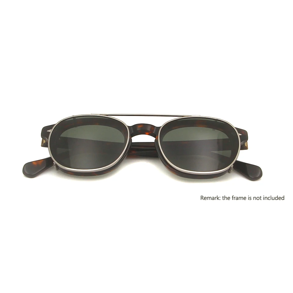 Round Sunglasses Clip On Polarized Sun Glasses Women Johhny Depp Style Men Driving Glasses Oval Snap On Clip-On Lens Uv400 Shade