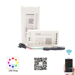 SP108E LED WIFI Controller WS2812WS2811 WS2813 WS2815 SK6812 Etc LED Strip Module Light Smart APP Wireless Control DC5-24V