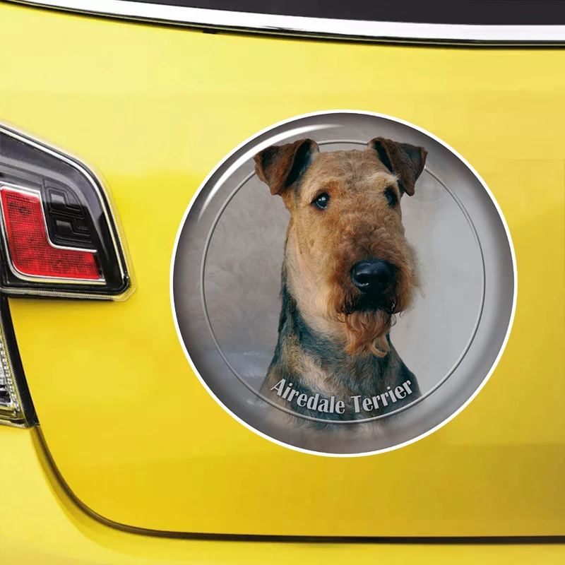 S62102# Airedale Terrier Self-adhesive Decal Car Sticker Waterproof Auto Decors on Bumper Rear Window Laptop Choose Size
