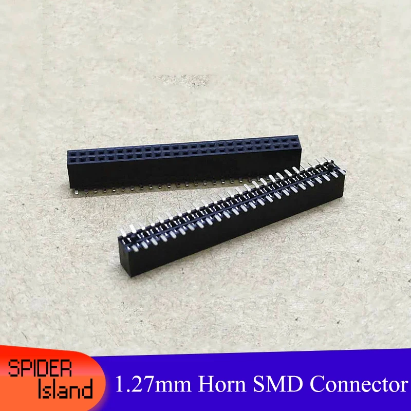 

1,27 мм Шаг SMD Female 50P с позиционирующей колонкой 2*25P, двухрядный гнездовой разъем 1,27 50Pin для печатной платы